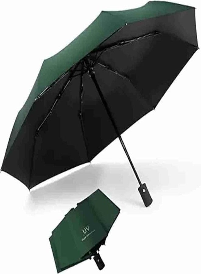 Jenibri® 1Pcs, Automatic Open Close Compact Travel Umbrella, 3-Fold Portable Umbrella with Premium Handle, UV & Rain Protection, Fits in Car Dashboard, Laptop Bags - Image 1